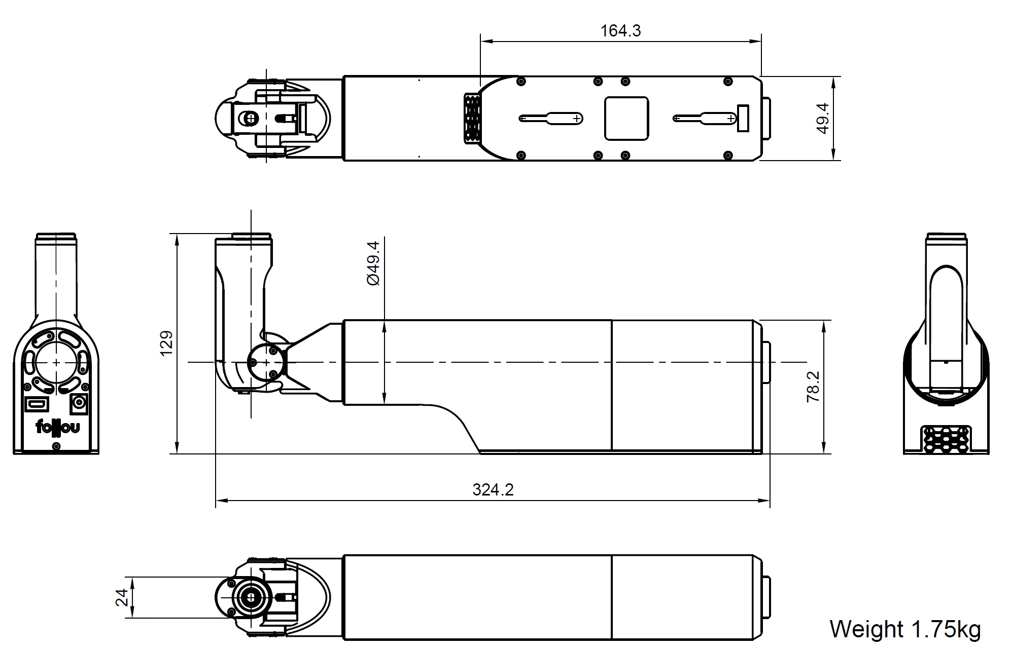 Dimensions for Haptic Avatar.